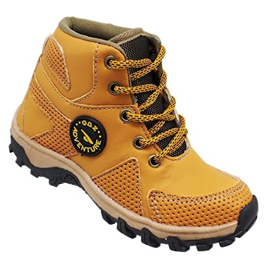 Bota Infantil Gibizinho Adventure Masculina Mostarda Coturno Cor:Mostarda;Tamanho:28;Gênero:Homem