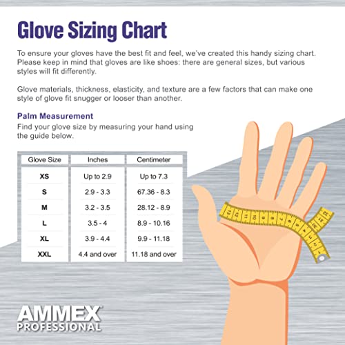 image for AMMEX Indigo Nitrile Disposable Exam Gloves, 3 Mil, Latex/Powder Free,
