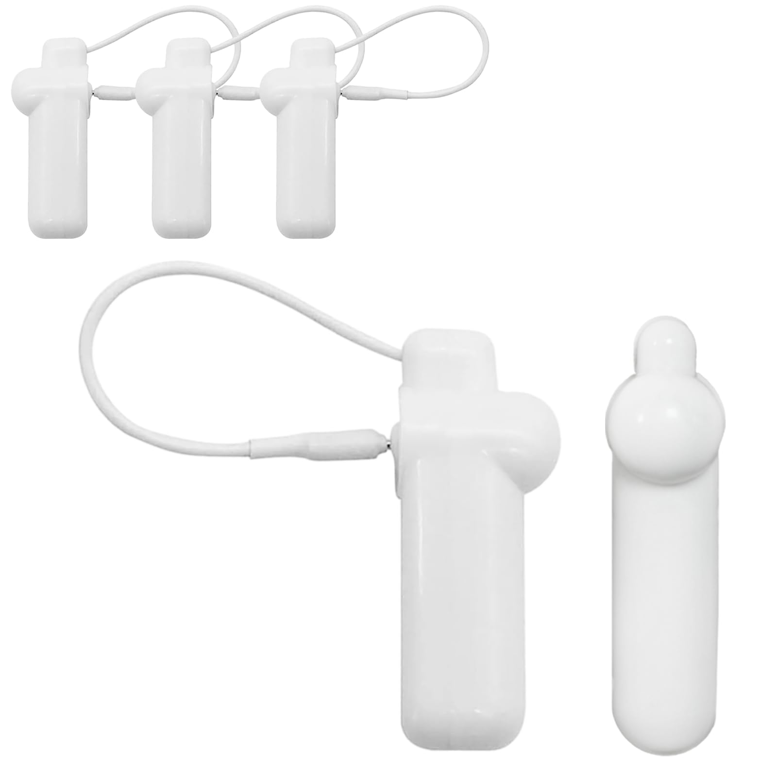 1000 etichette di sicurezza con cordino, etichette rigide riutilizzabili per abbigliamento con cordino, compatibili con sistema di sicurezza EAS Checkpoint da 58 khz (DSLT01)