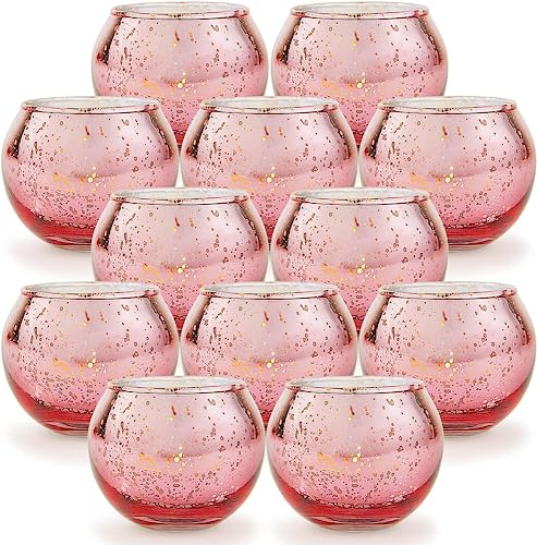 Teelichthalter Aus Glas, 12 Stück Hochzeitsmittelstücken für Tisch,...