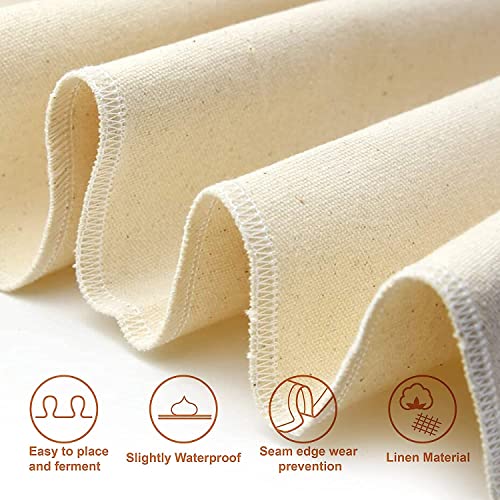Eddeas French Bread Proofing Cloth, 17" X 14" Heavy Duty Dough Bakers Couche Canvas, 100% Natural Flax Heavy Duty Linen, Shaping Tool For Baguettes, Pastry, Ciabatta & Loaves #TOP2