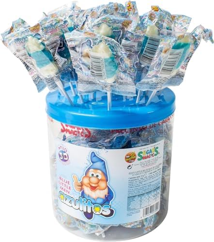 Blue Lollipop. Candy with stick flavor cola. 100 units with indiv...