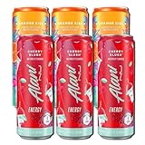 New Alani Energy Drink Cherry Slush, Orange Kiss Flavor, Sugar-Free, 12 fl oz Low-Calorie Energy Boost Drinks (Pack of 6)