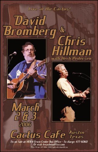 David Bromberg Chris Hillman Austin Concert Poster