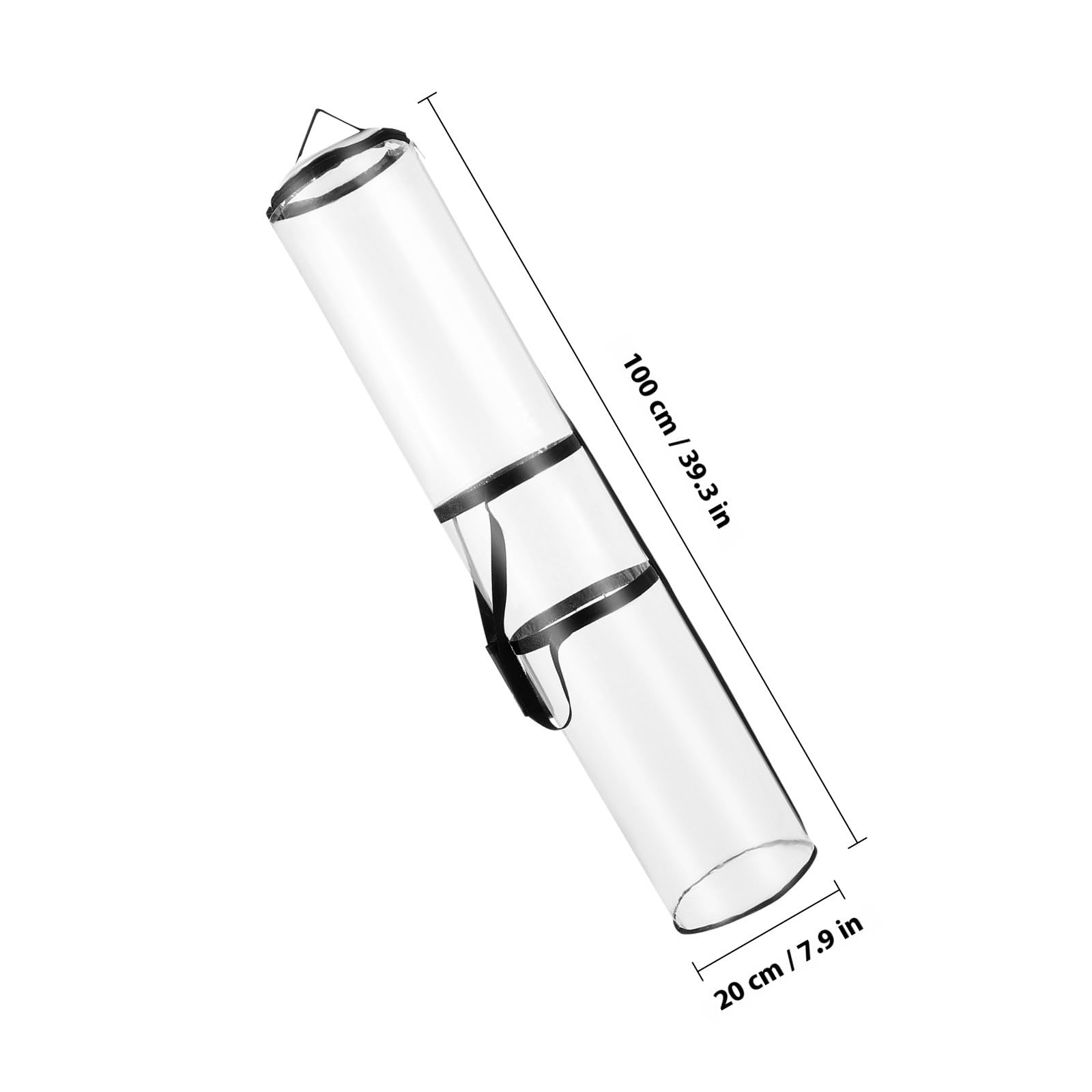 EPIGEIST 2 Stück Transparente Aufbewahrungstasche für Geschenkpapierrollen Wasserfester Geschenkpapier Organizer mit Reißverschluss Schwarzer Pvc Beutel für Verpackungsmaterialien