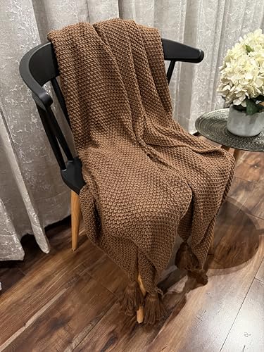 Image of Super Soft & Breathable Throw Blanket - Brown | Classy Throw Suitable for Home Couch, Sofa, Bed Decor & Bedroom | Skin-Friendly & Lightweight All Season Throw