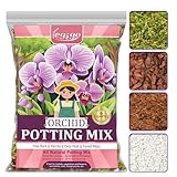 Legigo 6 QT Orchid Potting Mix- Natural Orchid Soil Mix for Repotting with Moss, Pine Bark, Coco Peat and Perlite, Enhanced Drainage Orchid Bark Potting Mix Repotting Kit for Indoor Plant Growth