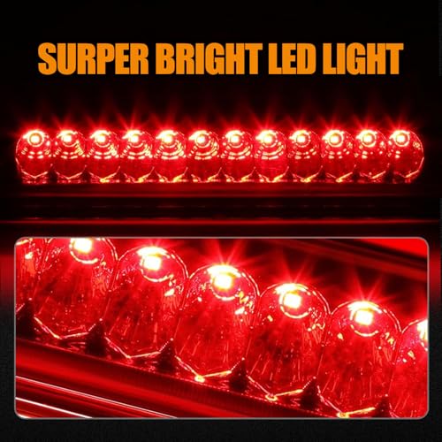 Image of Third 3rd Brake Light LED for 1998-2001 Ford Explorer, High Mount Rear Brake Lights Assembly for 98-01 Explorer, Waterproof Center Cab Lamp Stop Light (Red)