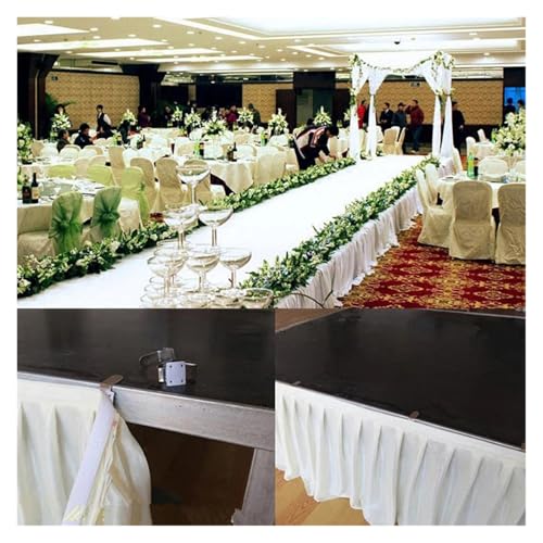 Jupe de table mariage soie glacée dorée pour nappe et couverture - 4