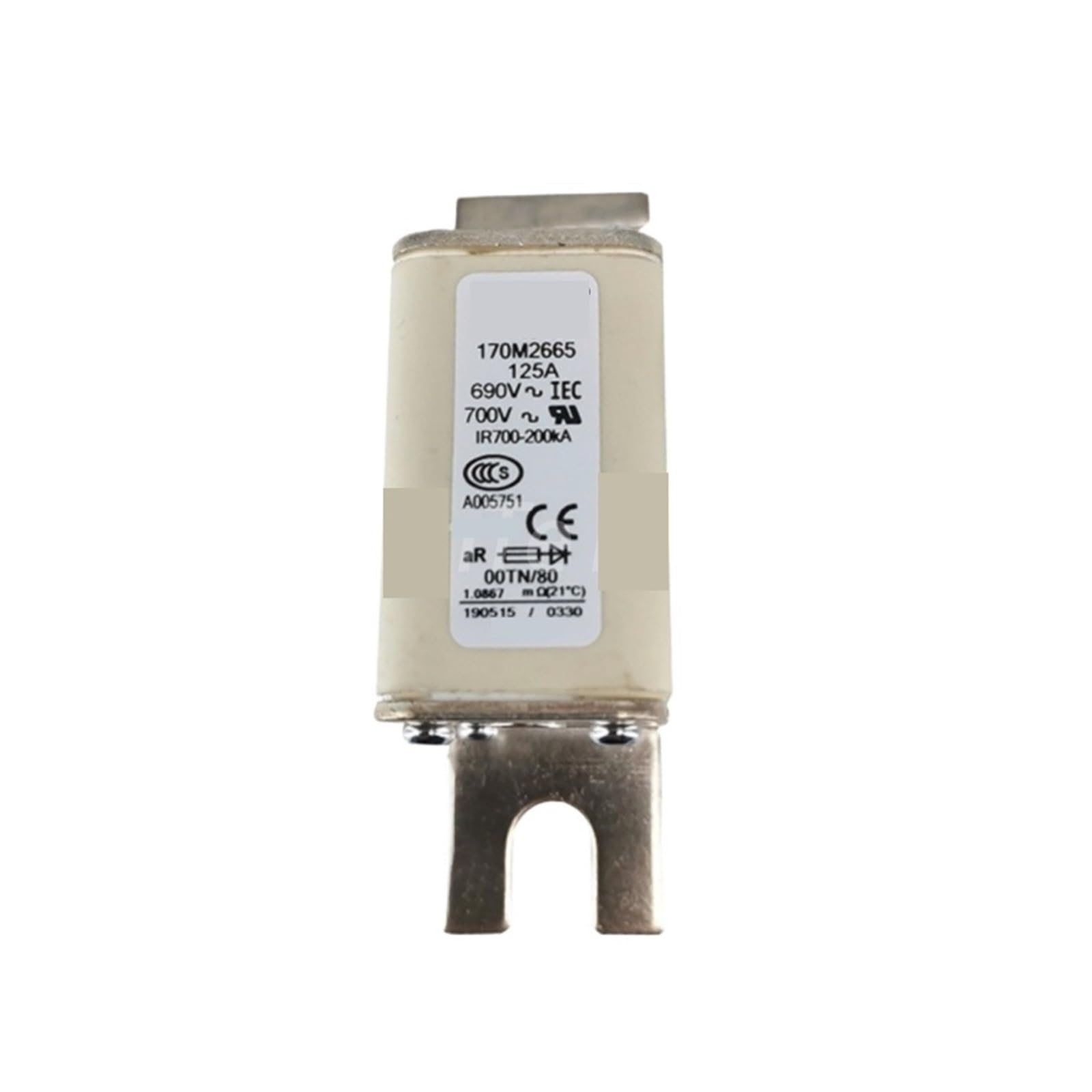Fusible 170M2665 protection contre surtensions variateur 125A