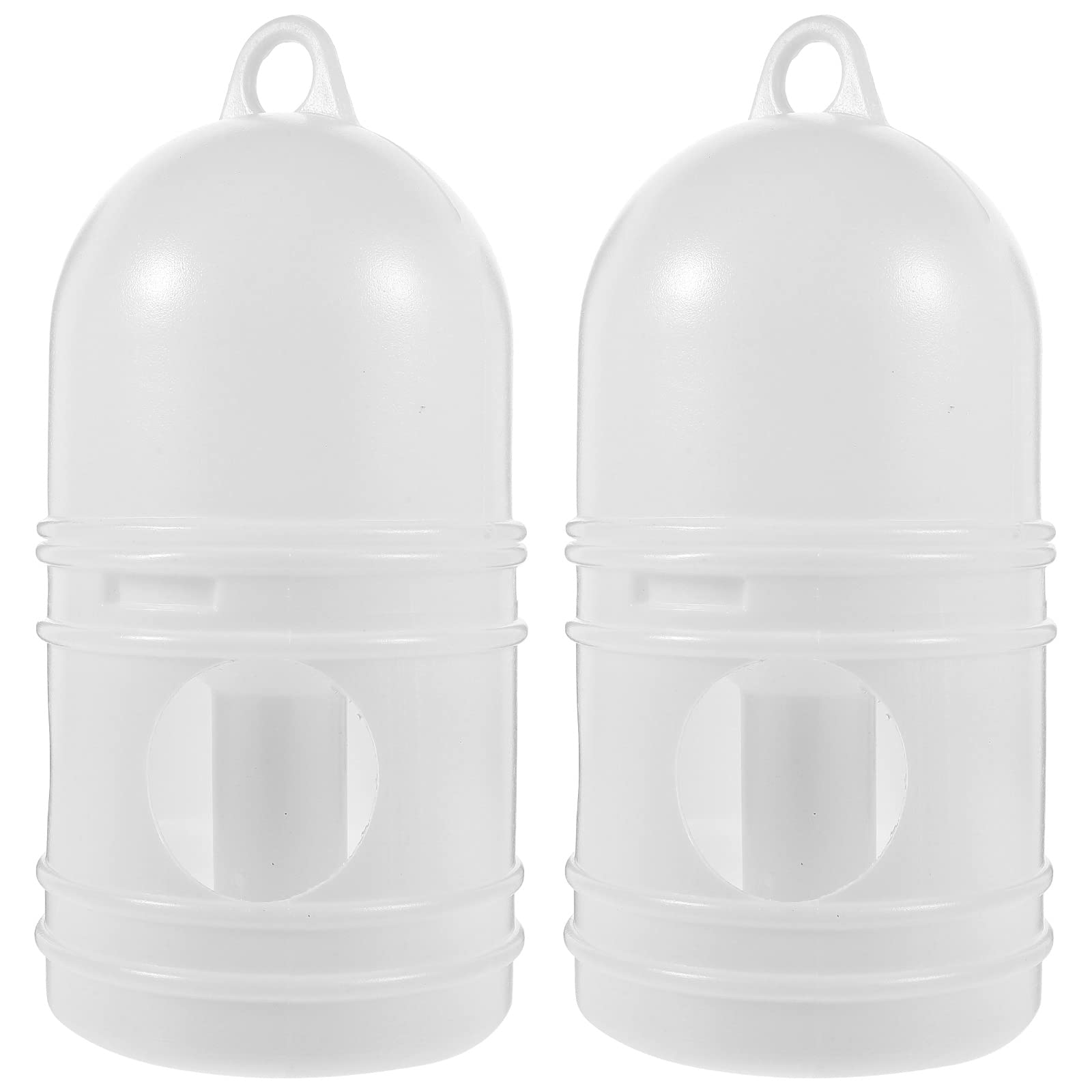 Zerodeko 2PCS Bird Water Drinker, Pigeon Water Dispenser, Parakeet Dove Parrot Duck Pigeon Water Dispenser Automatic Feeder, Plastic Bird Cage Water Dispenser, 24x12cm, White