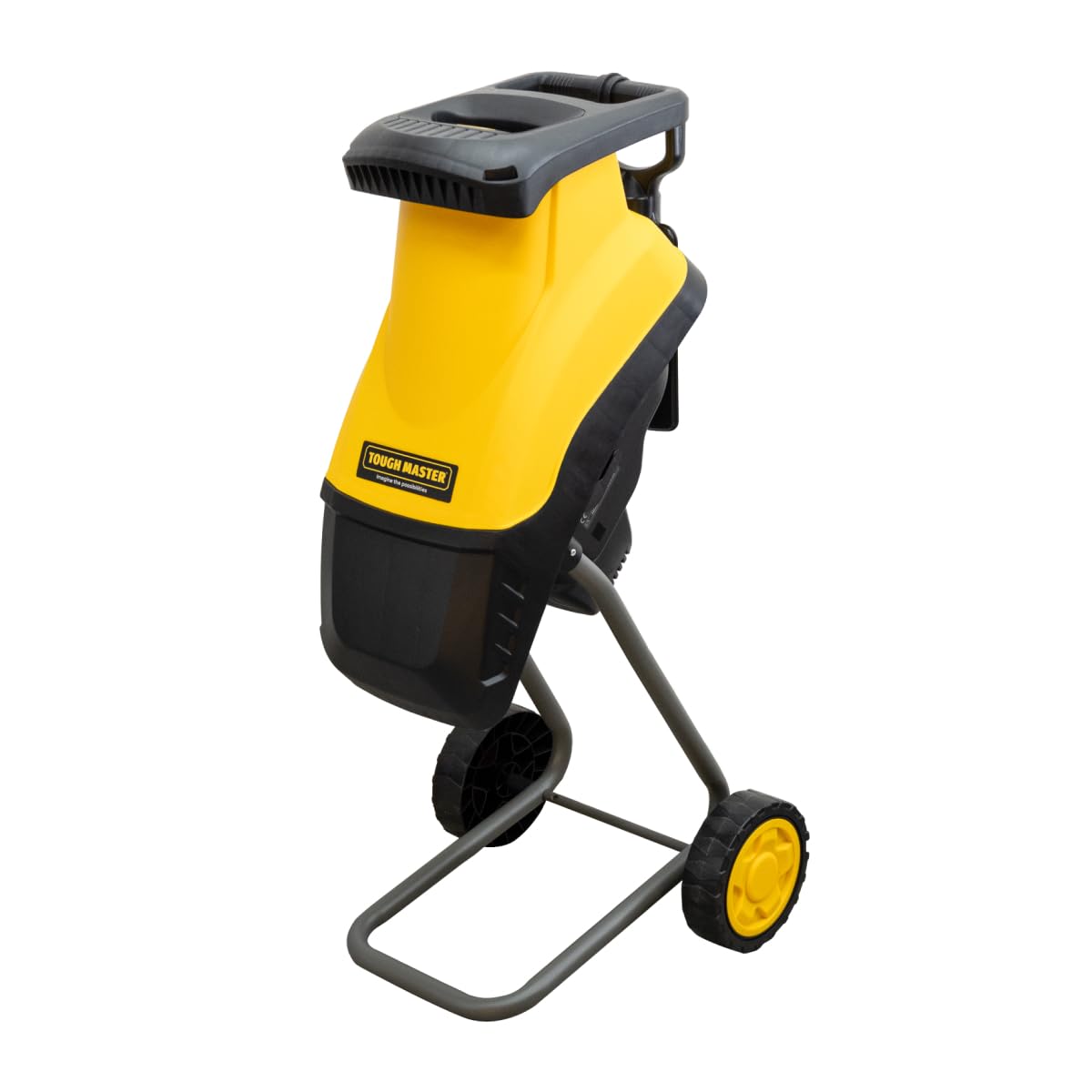 TOUGH MASTER 2500W Electric Garden Shredder, Wood Chipper Cuts Branches up to 45mm, SK5 Steel Blades, 50L Collection Bag, 10m Cable, German GS Safety Standards Certified