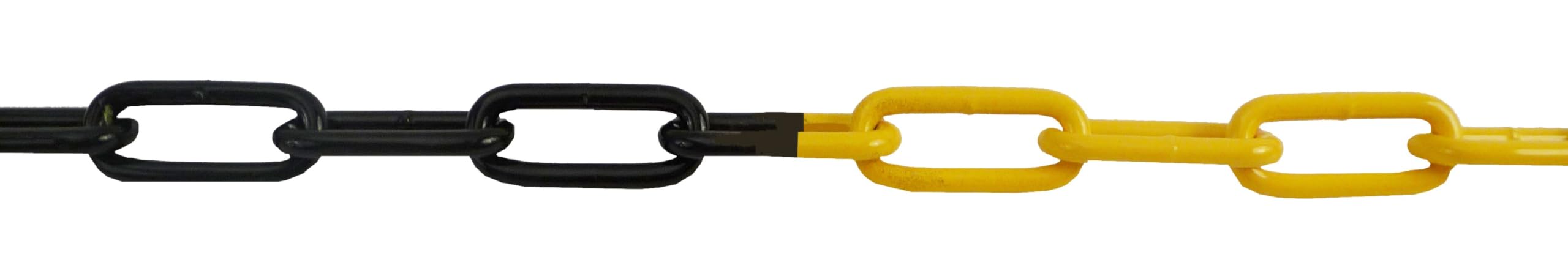 Chaine de signalisationalisation acier - Diamètre 6 mm x 15 m - noir/jaune