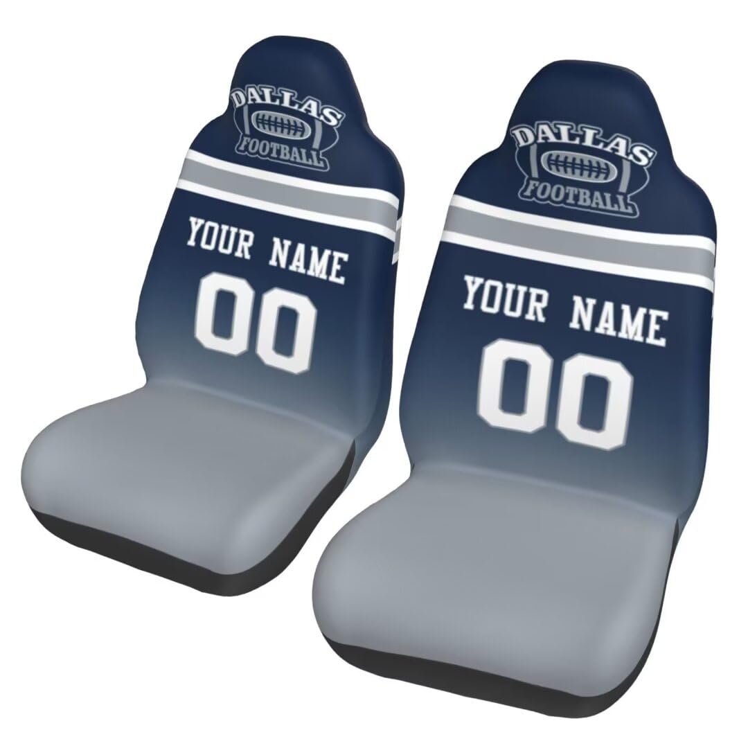 Generic Personalized custom Dallas car seat cover, add personalized name number seat cover, suitable for most car seats, car accessories elastic soft non-slip wear-resistant