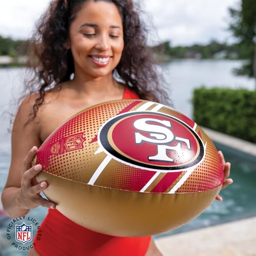 Image of BigMouth 18 inch Inflatable Pool Football Officially Licensed NFL Fan Gear Merchandise Beach Ball Games for Adults and Teens