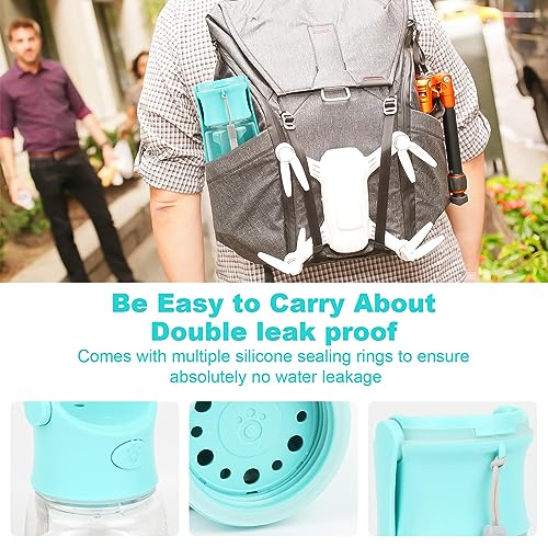 VFANDV Tragbare Haustier Trinkflasche, Trinkflasche Hunde, Hundewasserflasche, 180°Faltbare Hund Katze Haustiere Auslaufsicher Wasserflasche für Täglich Spazieren Gehen Reisen Campen (550ML)