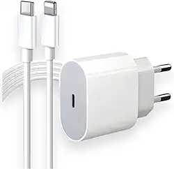 Cabo Usb-C-Lightning + Fonte Carregado 20W Turbo Compatível SE X Xr 11 12 13 14
