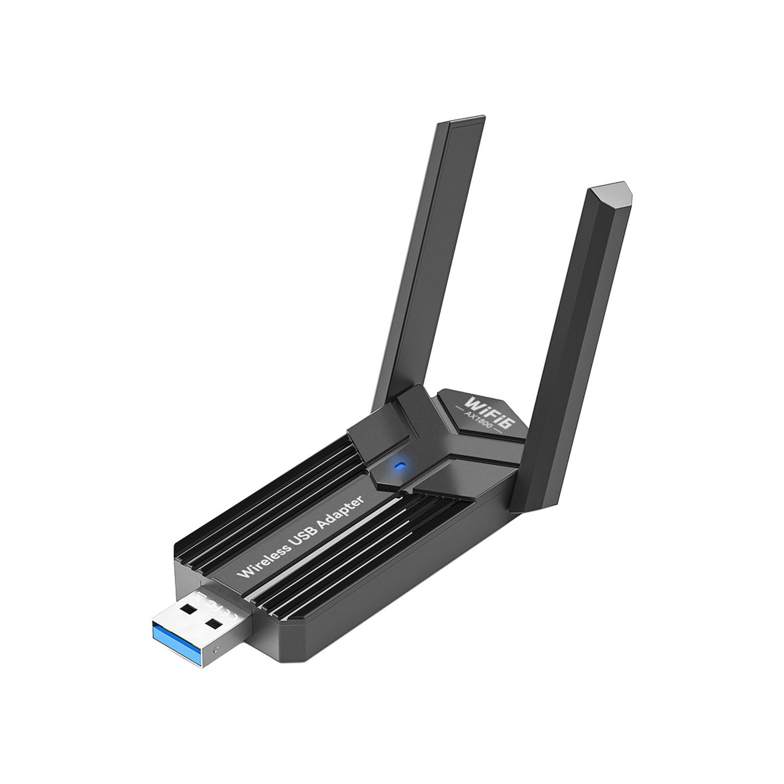AX1800 Adaptador Wi-Fi 6 de Doble Banda 5GHz/2.4GHz, USB 3.0, Antena Wi-Fi para PC Dongle Receptor WiFi, Señal Potente, Tecnología MU-MIMO, OFDMA, Compatible con Windows 11 y 10, WPA3
