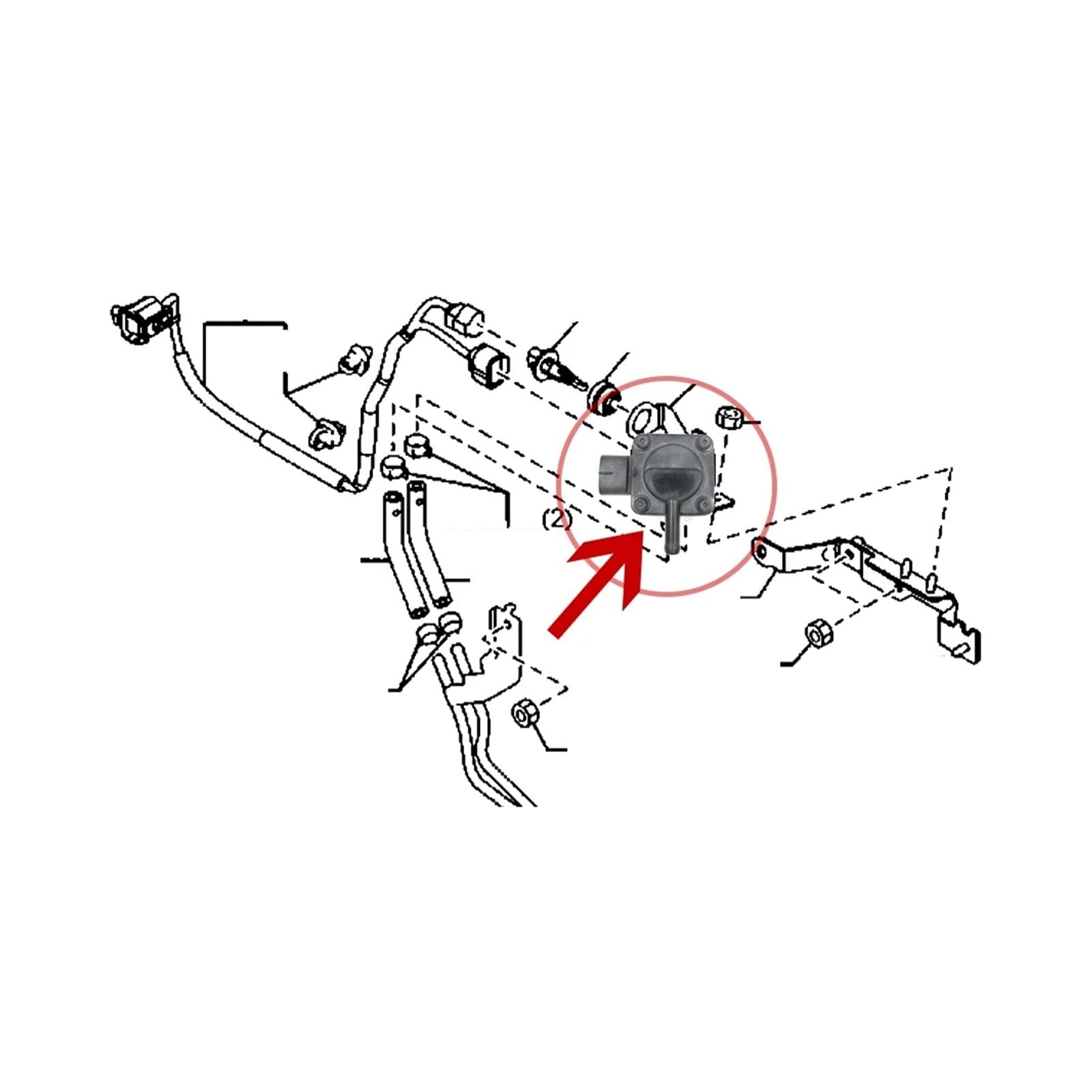 Sensor de presión diferencial de Escape DPF para Mazda CX-7 2.2TDI 2007-2012 Bomba DE VACÍO R2AX182B5