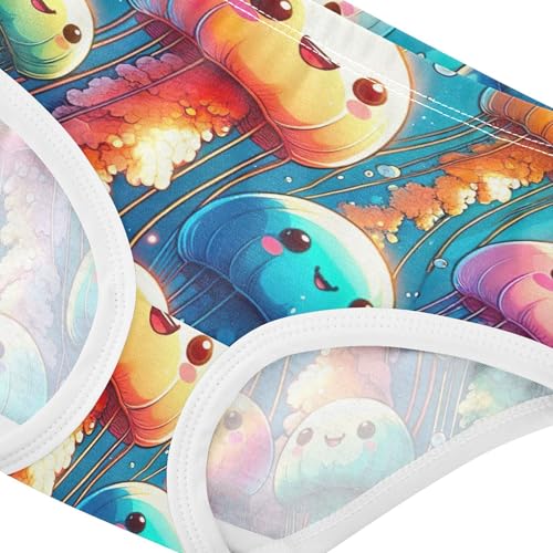 Playful Cute Colorful Jellyfish Girls Underwear Toddlers 2t Cotton Girl Panties Cute Fun Print Undies Kids Briefs4