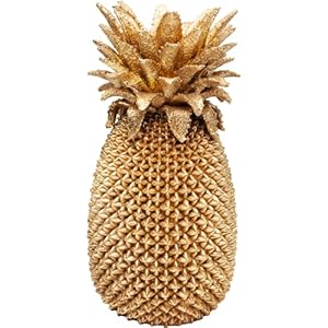 Kare Design Deko Vase Pineapple Gold, Vase, Blumenvase, Ananas Motiv, XL, Accessoire, Modern, Tischvase, Wohnzimmer Dekoration, 50x25x25cm