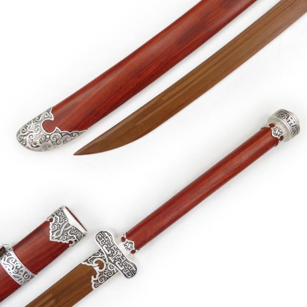 Amazon | Sutenno 木刀 中国風 木剣 鞘付き 唐刀 居合刀 木製 全長さ