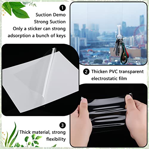 Image of 20 Pcs Clear Static Cling Windshield Sticker Bulk, Static Cling Window Film