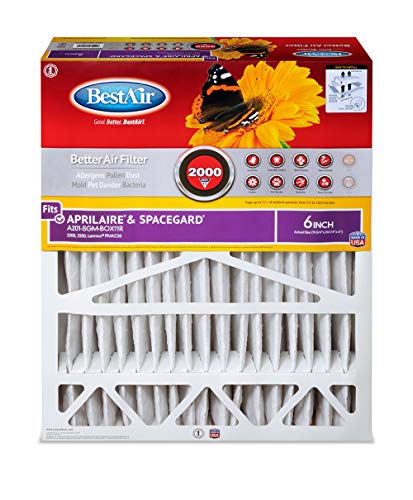 Bestair A201-Sgm-Box-11R Ac Furnace Air Filter, 20" X 25" X 6", Merv 11, With Cardboard Frame, Fits 100%, For Aprilaire/Spacegard 2200, 2250 (201) & Lennox Pmac-20C 24", 1 Count (Pack Of 1) #TOP1
