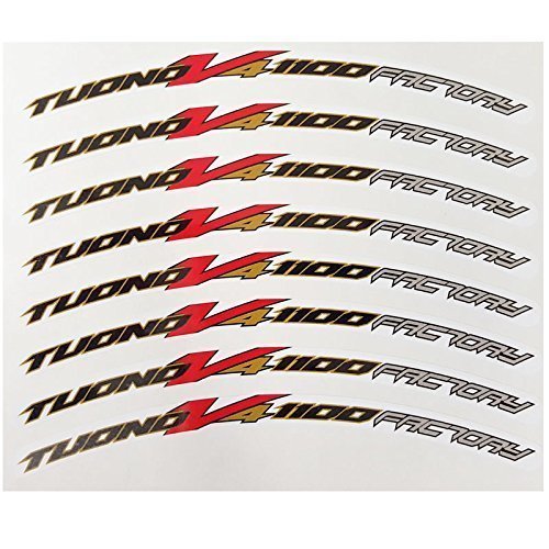 Aprilia Tuono Factory V4 1100 weiß Felge Grafik Aufkleber