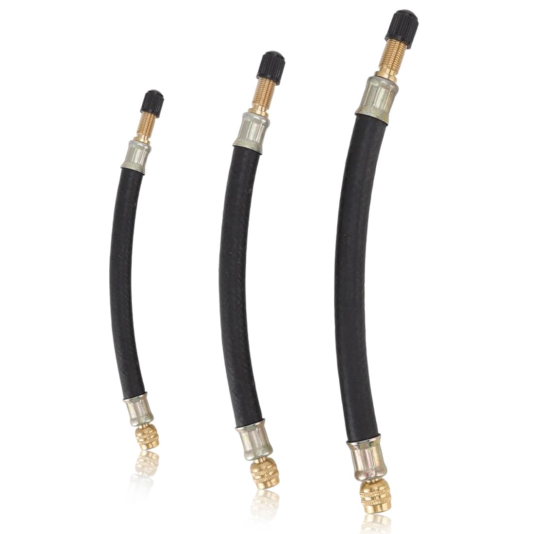 della Valvola per Pneumatici 3 Pezzi Gomma Flessibile per Auto Camion Ruota per Moto Valvola per Pneumatici Prolunga per Stelo Adattatore per Valvola per Auto Valvola per Pneumatici