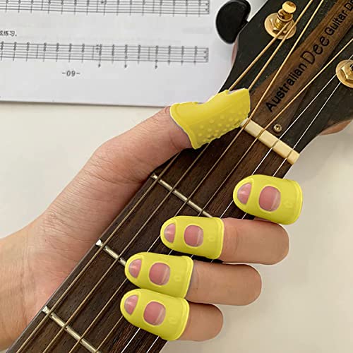 Image of HASTHIP 20PCS Guitar Finger Protector 20mm Silicone Fingertip Anti-Slip