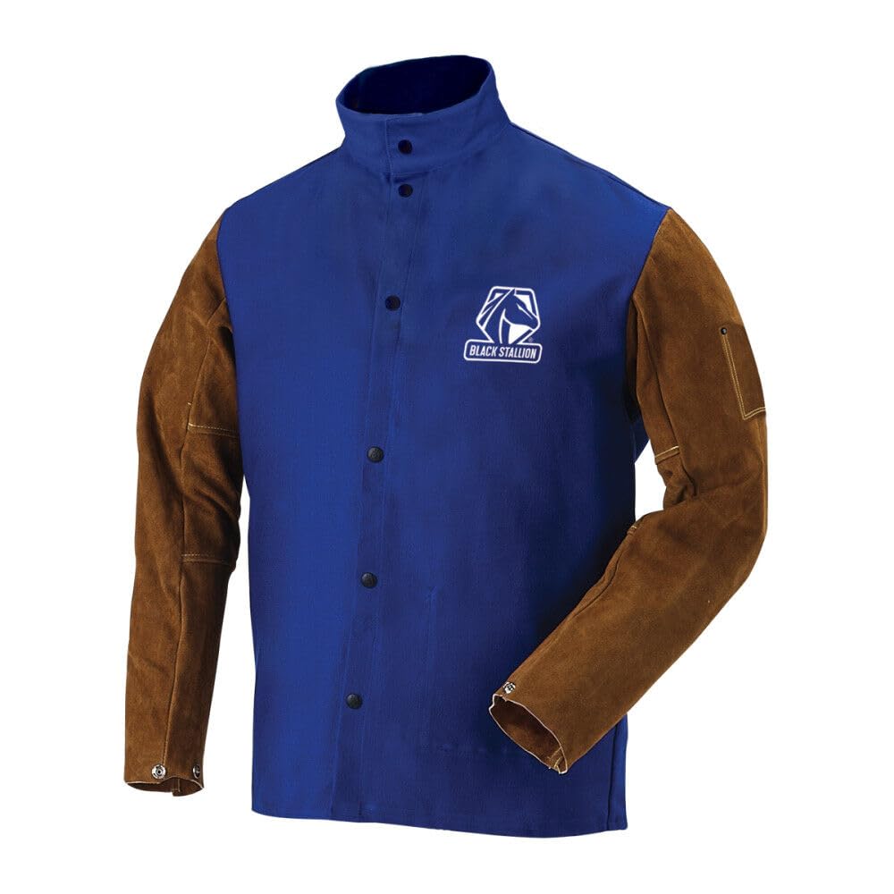 BLACK STALLION Hybrid 9 oz. FR and Cowhide Welding Coat - 30