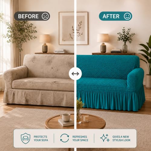 Image of Turkish Bubble Sofa Cover 3 Seater and 2 Seater