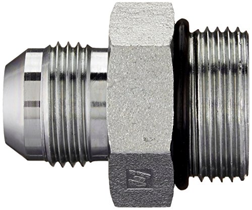 Image of Brennan Industries 6400-12-16-O Steel Straight Tube Fitting, 1-1 /16 inch-12 SAE x 1-5 /16 inch-12 SAE ORB Thread, 3 /4 inch Male JIC x 3 /4 inch Male O-Ring Boss