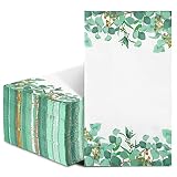 100 Pieces Eucalyptus Napkins 3 Ply Sage Green Paper Napkins Disposable Hand Towels Green Leaves Din