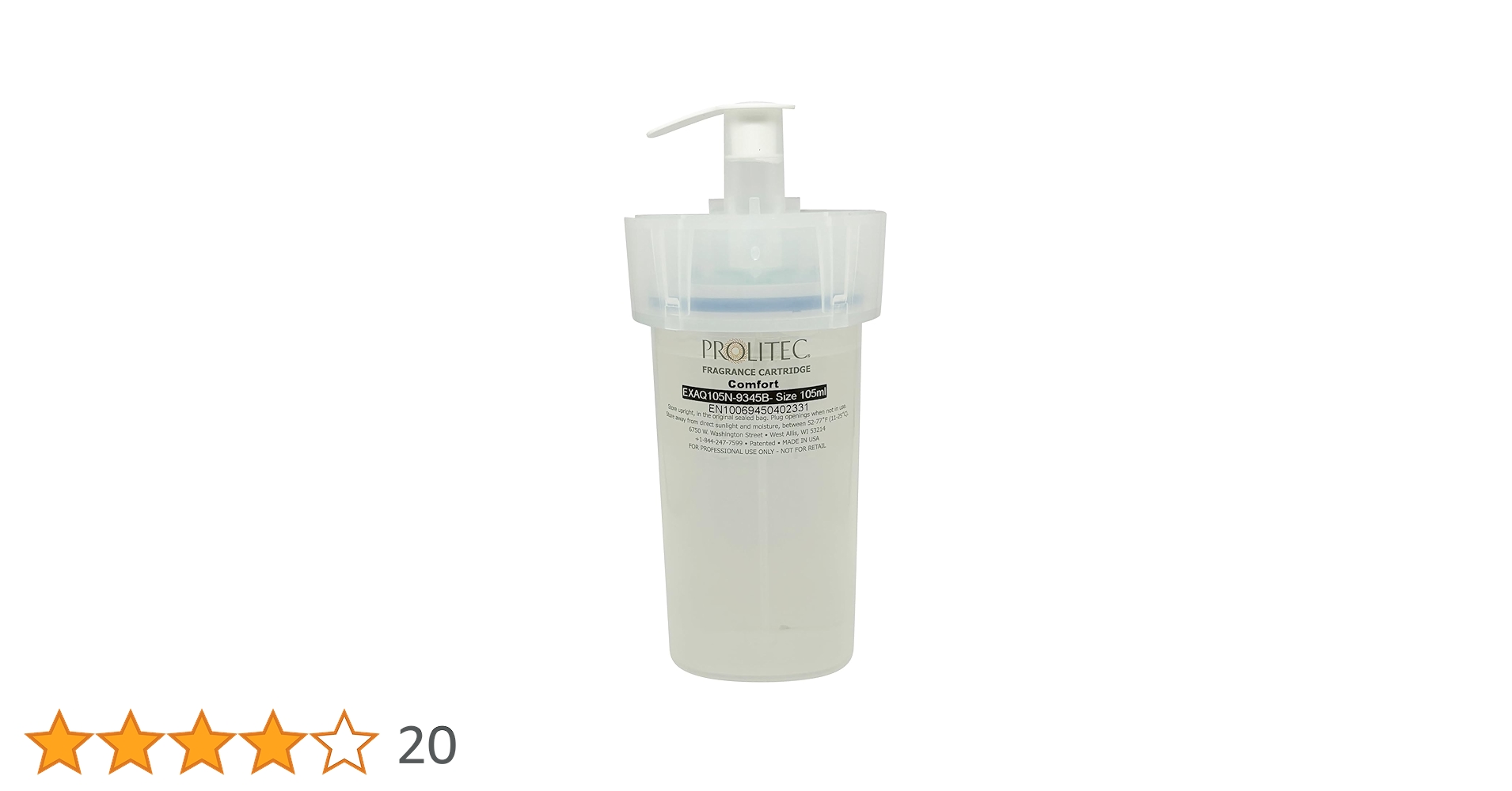 PROLITEC フレグランスカートリッジ Comfort 105ml PROLITEC フレグランスカートリッジ Comfort 105ml