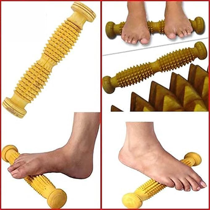 Image of Acupressure Massage Kit, Wooden Combo with Microfibre Balls for Back, Neck, Shoulder, Knee Pain Relief