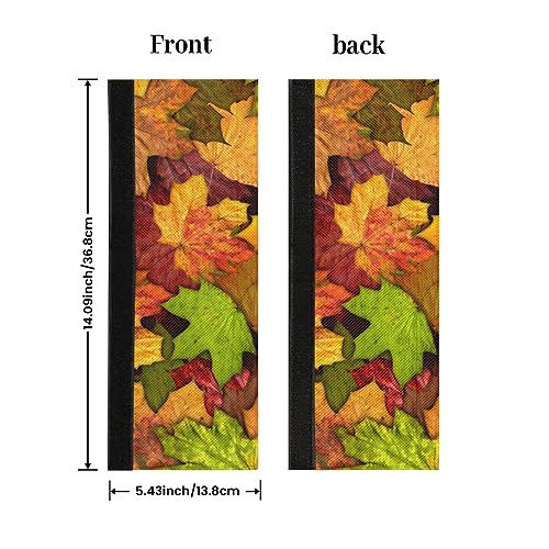Image of Pardick Fall Autumn Refrigerator Door Handle Covers Set of 2Fall Leaves Washable Fridge Dishwasher Mocrowave Oven Door Decor Handle Cover Keep Your Kitchen Appliance Holiday Decor