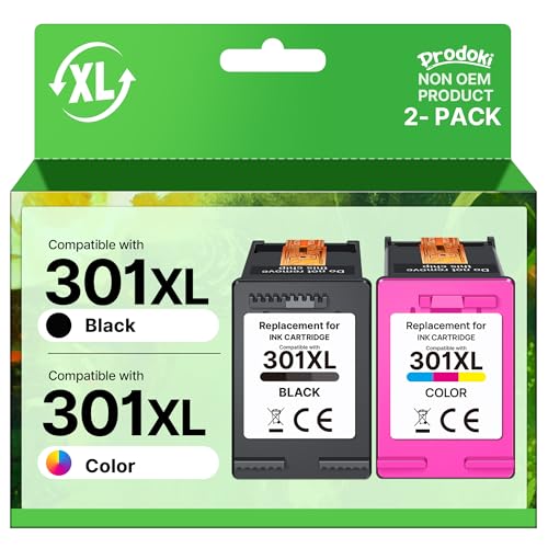 301XL Cartouches d'encre Remplacement pour HP Cartouche 301 XL Noir et Couleur pour HP 301XL Encre pour DeskJet 1000 1050 2050 2510 Envy 4500 4502 5530 OfficeJet 2620 4630 4632