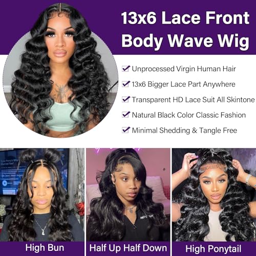 1b/27 Body Wave Lace Front Wigs Human Hair 24 Inch+13x6 Body Wave Lace Front Wigs 30 Inch