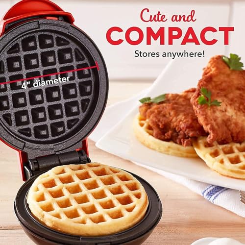 Image of Holstein Housewares Mini Waffle Maker Machine 3 in 1 Waffle Iron Home Appliances Kitchen Easy to Clean, 4 Inch, Perfect for Breakfast, Dessert, Sandwich, Pan Cakes, Other Snacks, Assorted - 350 Watts