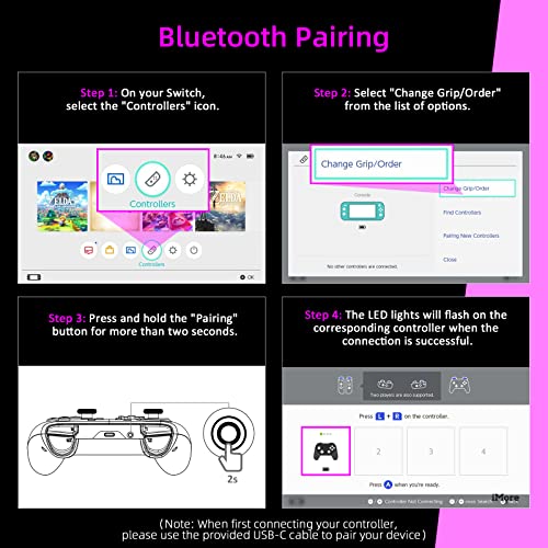 Image of NexiGo Wireless Controller (No Deadzone) for Switch 2 and Switch, Bluetooth Controllers for Nintendo Switch with Vibration, Motion, Turbo and LED Light (Cosmic Nebula)