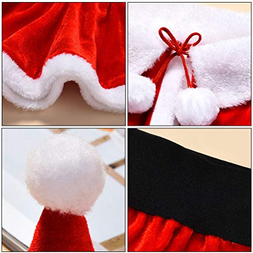 SOIMISS 1 Set van Kerst Rok Dressed Up Doek Kerst Thema Cosplay Outfit (rood) - Afbeelding 8