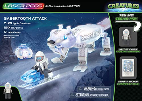 Laser Pegs Sabertooth Attack Light Up Building Kit (230Piece) - //coolthings.us