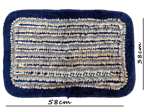 Image of Door Mats for Home | Door Mats for Home Entrance | Door Mat for Bathroom| Soft & Super Absorbent Mats for Shower | Washable, Non-Slip & Quick-Drying Mats (Pack of 2) (Multi Color)