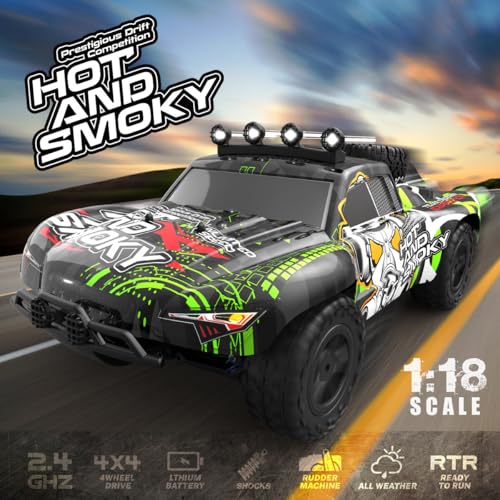 ES-TOYS RC Elektro Buggy 1:18 mit 2,4Ghz, 40 km/h, Allradantrieb - LiIon - HS301-1E (Schwarz-Gelb)