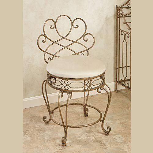 Touch of Class Abbianna Vanity Chair Antique Gold