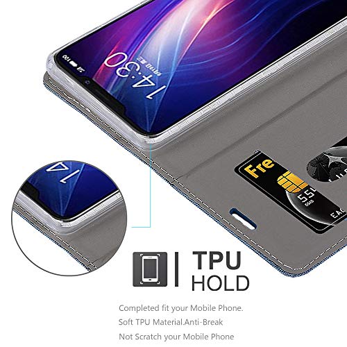Cadorabo Custodia Libro per MEIZU X8 in Azzurro