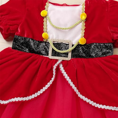 Vestido de princesa de Navidad para bebé con falda de tul elegante 3
