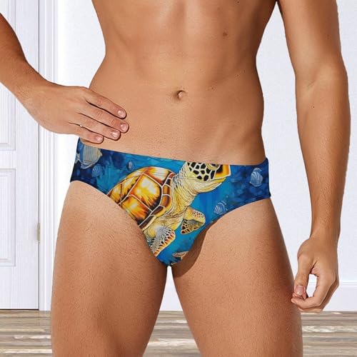 Sea Turtles Men's Swim Briefs Sexy Bikini Swimsuit Beach Shorts Underwear Low Waist4